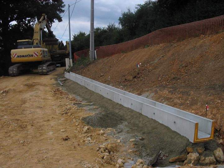 Travaux aménagement bord de route Conflans-sur-Anille